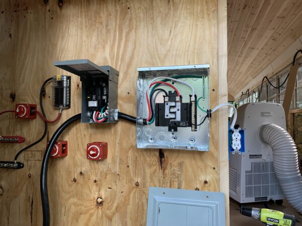 the fully installed shore power electrical system