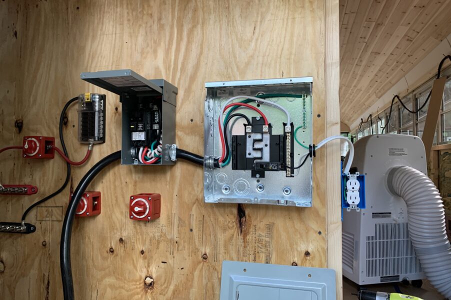 the fully installed shore power electrical system